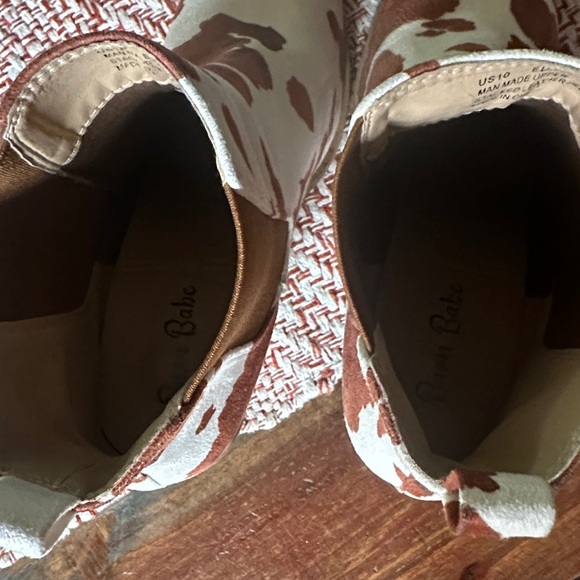 Cowprint Chelsea Ankle Boots Women’s 10 Worn 3x - Picture 15 of 16